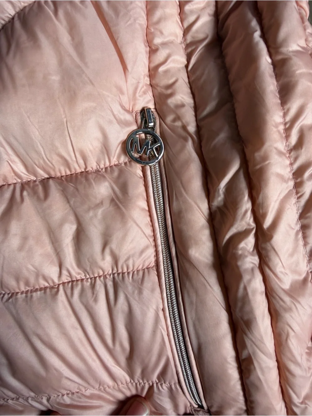 Michael Kors women’s ' Quilted Hooded Puffer Jacket - Peach